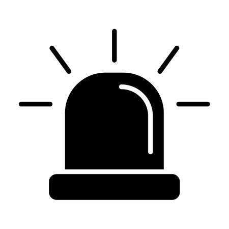 Siren vector icon. Alarm sign. Ambulance symbol. Special flashers of emergency dept department. Security sign. Graph symbol for your web site design, logo, app, UIのイラスト素材