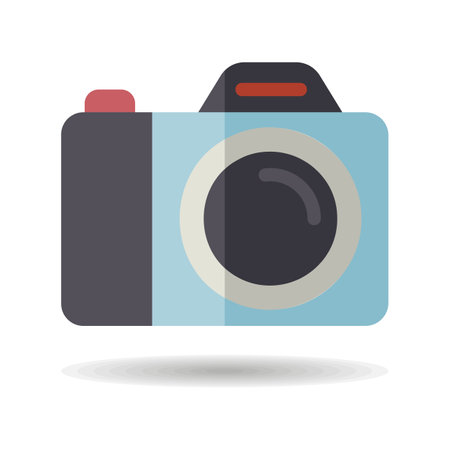Camera vector isolated icon. Camping and Hiking sign. Graph symbol for foto web site and apps design, logo, app, UIのイラスト素材