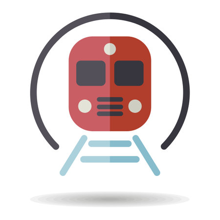 Subway underground metro train vector isolated icon. Graph symbol for travel and tourism web site and apps design, logo, app, UIのイラスト素材