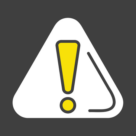 Attention sign with exclamation mark vector icon. Risk sign. Danger symbol. Security sign. Graph symbol for your web site design, logo, app, UIのイラスト素材