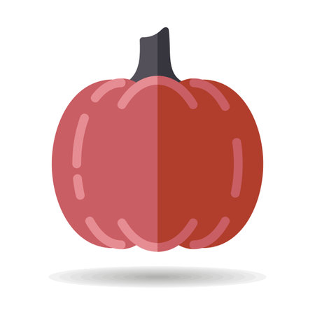 Pumpkin isolated vector icon. Vegetable sign. Graph symbol for food and drinks web site, apps design, mobile apps and print media, logo, UIのイラスト素材