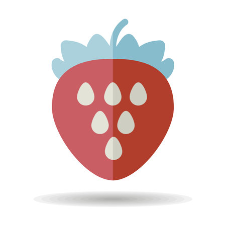 Strawberry vector icon. Graph symbol for food and drinks web site, apps design, mobile apps and print media, logo, UIのイラスト素材