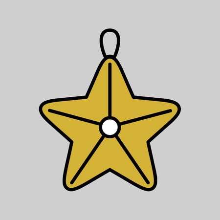Christmas star for Christmas tree vector icon. Winter sign. Graph symbol for event and holiday web site and apps design, logo, app, UIのイラスト素材