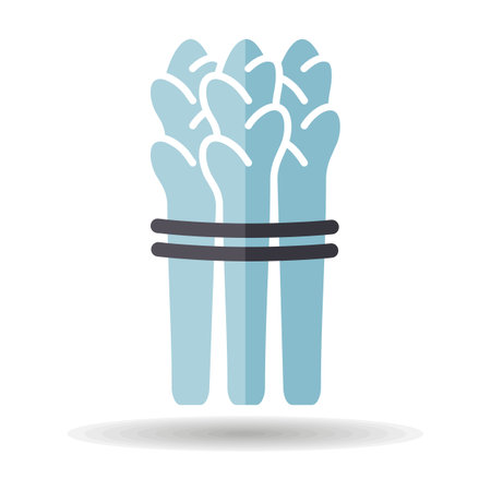 Asparagus vector isolated icon. Barbecue and bbq grill sign. Vegetable. Graph symbol for cooking web site and apps design, logo, app, UIのイラスト素材