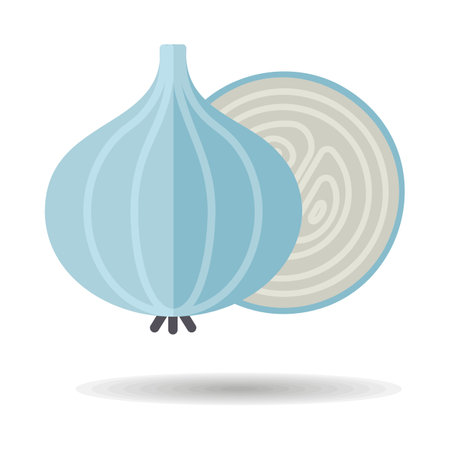 Onion vector isolated icon. Barbecue and bbq grill sign. Vegetable. Graph symbol for cooking web site and apps design, logo, app, UIのイラスト素材
