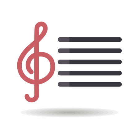 Treble clef vector isolated icon. Music sign. Graph symbol for music and sound web site and apps design, logo, app, UIのイラスト素材