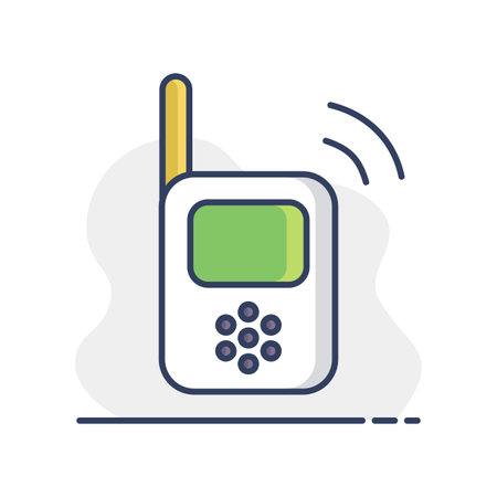 Baby radio monitor isolated vector icon. Graph symbol for children and newborn babies web site and apps design, logo, app, UIのイラスト素材