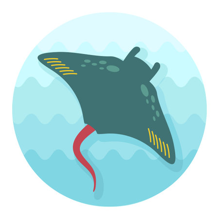 Ramp fish vector icon. Beach. Summer. Summertime. Holiday. Vacation, eps 10のイラスト素材