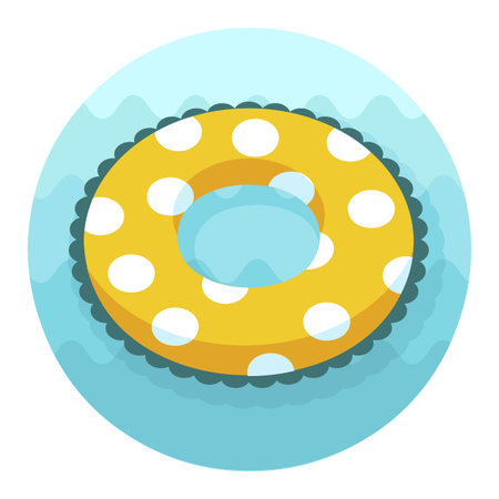 Swimming circle on the water vector icon. Beach. Summer. Summertime. Holiday. Vacation, eps 10のイラスト素材