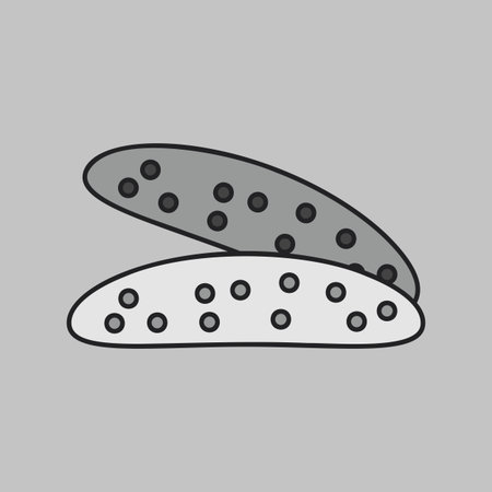 A simple icon of delicious Italian biscotti cookies. Designed in a clean, modern, grayscale outline style. Can be used for food menus, apps, and websites.のイラスト素材