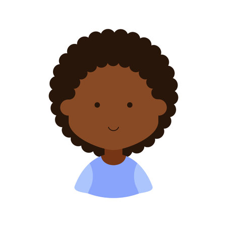 Avatar young sexy woman with african hairstyle vector icon. Avatar character portrait signs. Graph symbol for your web site design, logo, app, UIのイラスト素材