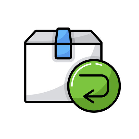 Return purchase icon. E-commerce sign. Graph symbol for your web site design, logo, app, UI. Vector illustration, EPS10.のイラスト素材