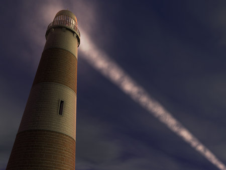 Lighthouse in mist
