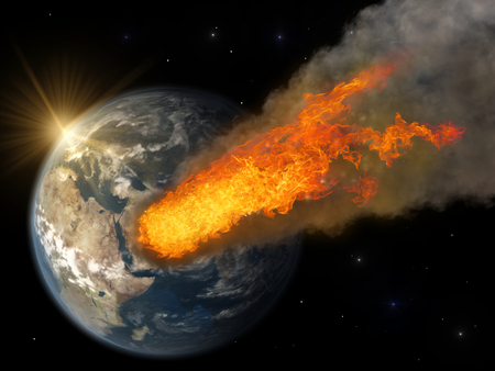 Asteroid impactの写真素材