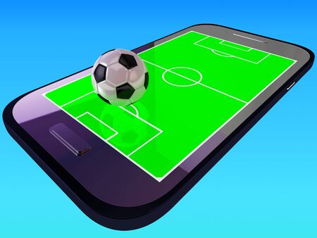 Mobile soccer gameの写真素材