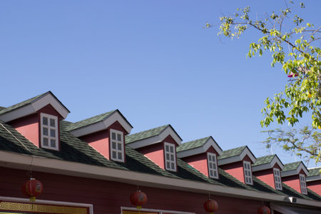 window shop and blue sky