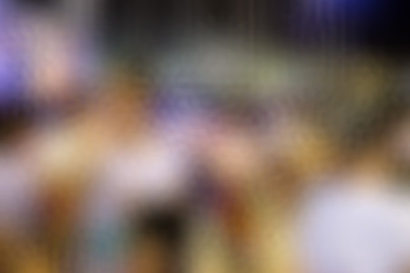 the blurry image of yellow,orange and purple color tone abstract for background