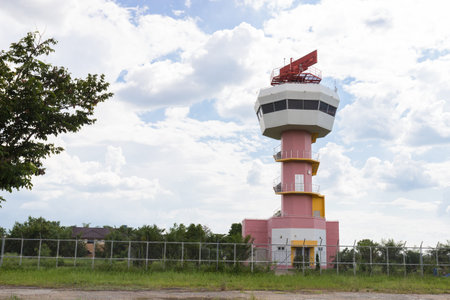 flight control tower for airplane direction guidanceのeditorial素材