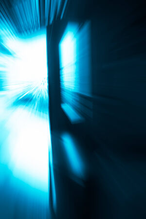 blue color tone radial motion blur illustration abstract for backgroundの写真素材