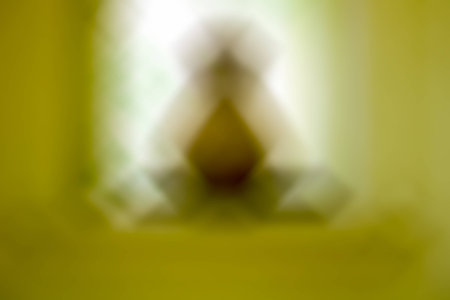 the abstract of green and white color tone  illustration for backgroundの写真素材