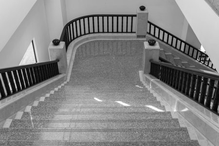 interior design of stair step and bannister