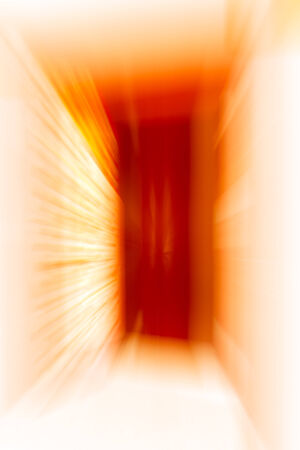 orange,yellow,brown,white color tone radial motion blur illustration abstract  of door shape for backgroundの写真素材