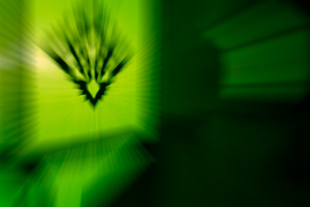 green color tone radial motion blur illustration abstract for backgroundの写真素材