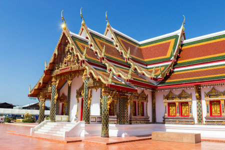 the design of traditional thailand temple architectureの写真素材