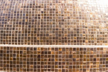glitter brown mosaic tile for abstract texture backgroundの写真素材