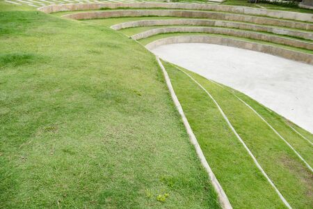 tiered seat of the amphitheater and outdoor stageの写真素材