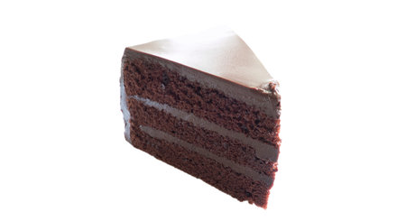 piece of chocolate cake with chocolate mousse layer