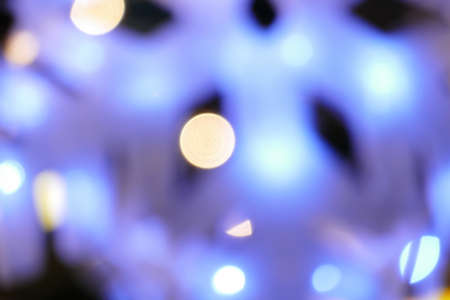 abstract bokeh light for christmas holiday backgroundのeditorial素材