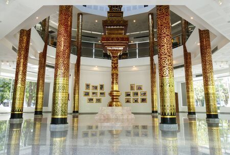 Chiang Mai, Thailand - December 23, 2015:  The interior of building for glorifying the king in Chiang Mai university in Chiang Mai, Thailand on December 23, 2015.のeditorial素材
