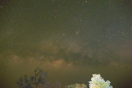 milky way and star astronomy at night sky