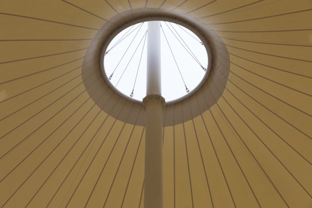 structure and design of big suspension roof tentの写真素材