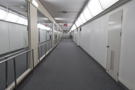 interior corridor in airport terminal buildingのeditorial素材