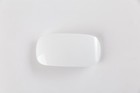 white computer mouse on white background