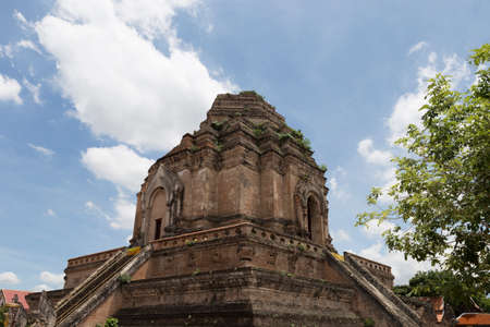 ancient buddhism pagoda stupa in asian templeの写真素材