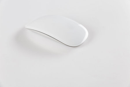 white computer mouse on white background