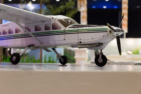 white airplane aircraft aeroplane metal miniature modelの写真素材