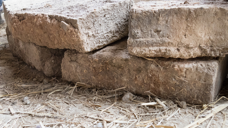 brick for buidling Earthen House (Earth Shelter House)の写真素材