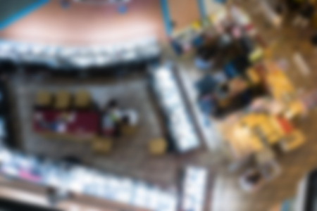 silver jewelry display window in retail shop in department store or shopping mall. top viewの写真素材