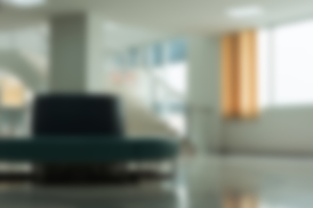 chair for patient who waiting to see doctor in hospital or medical clinic. blur abstract backgroundの写真素材