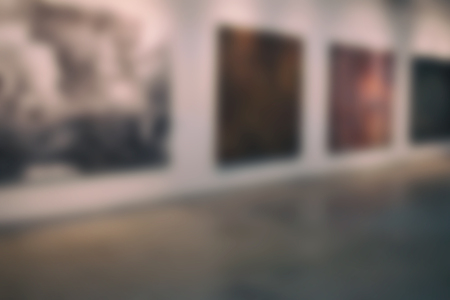art gallery interior. contemporary art center. blur or defocus image for background usageの写真素材