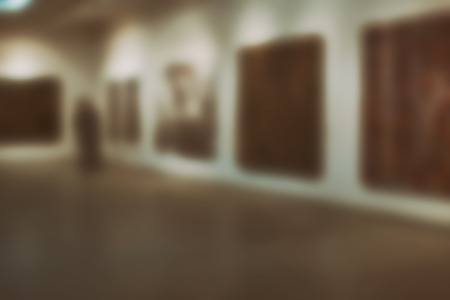 art gallery interior. contemporary art center. blur or defocus image for background usageの写真素材