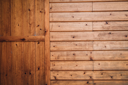 brown wooden wall and door. abstract texture background.の写真素材