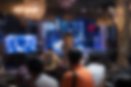 tv editor working with vision mixer panel at live concert. television engineer crew working with video and audio mixer for broadcasting event on stage in night club. blur backgroundの写真素材