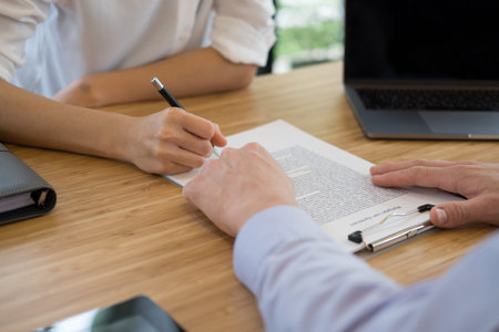 realtor talk with client. real estate agent have a meeting with customer.