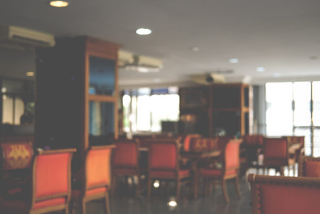 food court, cafe, coffee shop, restaurant interior. blurry  defocused backgroundの写真素材