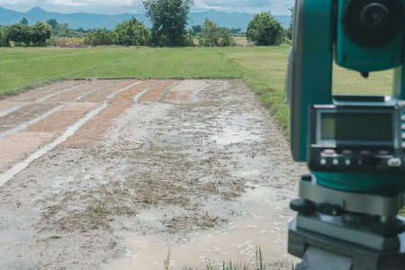 altometer for land surveyor. electronic theodolite equipment for geodetic survey
